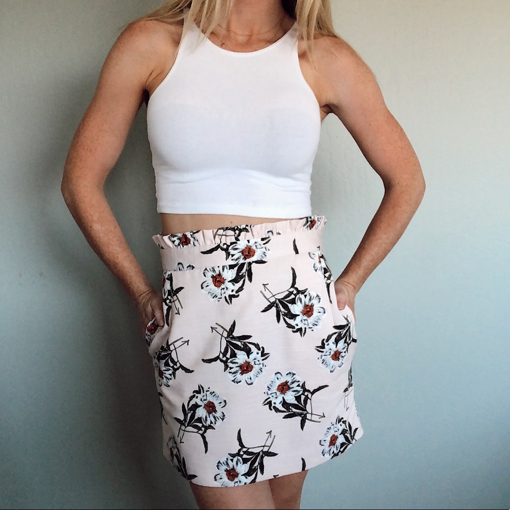 Topshop Floral Print Skirt